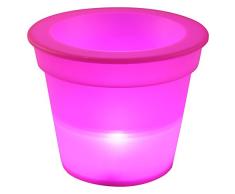 Homea 5ECL192FU Pot Lumineux à Pile plus 1LED, Plastique, Rose