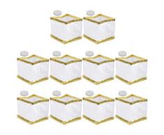 OSALADI Bougie Flottante Lanterne carrés Chinois lanternes souhaitant bénir rivière Papier Bougie lumière pour lac ou rivière 10pcs
