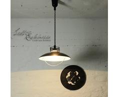 Moderne Suspensions en noire incl. 1x 12W E27 LED 230V Luminaire suspendu en métal réglable en hauteur Lampe suspendue pour Salle À Manger Cuisine Suspension Suspension/plafonnier éclairage