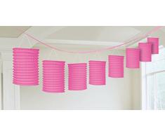 amscan 22055–103–55 – Suspension Décoration – Lampion Guirlande Rose Env. 3,65 m
