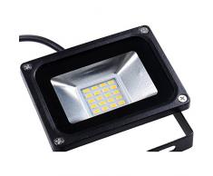 10X Projecteur led 20W led floodlight 220V Blanc Chaud 1200lm IP65 usage en intérieur et extérieur