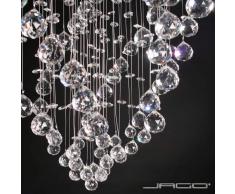 Lustre plafonnier - A++ à E - lampe en cristal - hauteur 70 cm - diamètre 50 cm