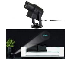 Projecteur dextérieur Afficher 1 10W lumière blanche LED bricolage LOGO Projecteur Paysage Lampe de projecteur avec 6 modèles for Noël, fête dHalloween, fête de Noël de vacances feux de camping