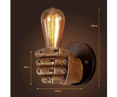 Rétro Industriel Rustique Luminaire Applique Murale en Corde Éclairage Vintage Edison Lampe Douille E27 pour pour Décoration de Maison Bar Restaurants Café Club (110-220V, ampoule non compris)