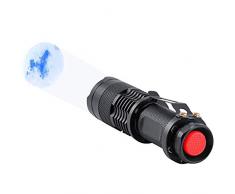 Lampe torche ultraviolette 365nm lampe de poche lumière 5W UV LED zoomable torche à lumière noire pour la détection de faux billets