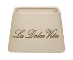Abat-jour 20–16–13 rectangulaire la Dolce Vita Blanc/Gris E27