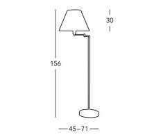 Kolarz Lampe au sol Hilton Laiton foncé Fait à la main,Fabriqué en Italie,Remarque supplémentaire :