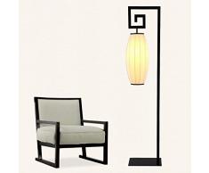 Lampadaire oriental moderne en fer forgé avec abat-jour en tissu pour un hôtel salon chambre