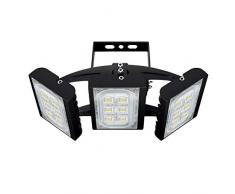 CHICLUX Projecteur LED extérieur pour Garage, 8100LM, 6000K (éclairage Blanc lumière du Jour) Projecteur de sécurité, 90W Projecteur réglable pour granges, terrasses et Jardins