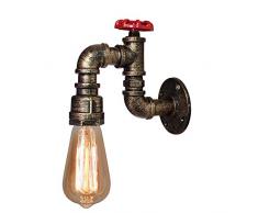 Applique Murale en Tuyau dEau Industriel E27 Rétro Plafonnier avec American Vintage Style Créative Vent Décorations Déclairage pour Chambre Salon Cuisine (Bronze)