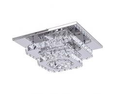 Plafonnier en Cristal,Lustre LED,Lumière de Cristal pour Couloir Salle à Manger,30cm 36W (Blanc Froid)