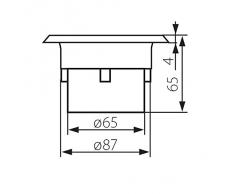 Spot LED encastrable sol rond 0.7 watt étanche - Couleur eclairage - Blanc froid