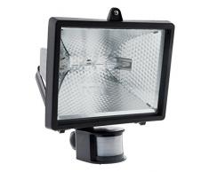 Projecteur halogène 400W Noir avec détecteur - IP44 CE