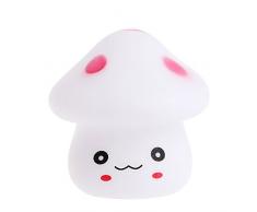 Lergo_FR 7 Couleur Changeante Champignon Lumière LED Lampe Veilleuse Romantique en Plastique Home Decor