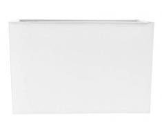 Abat-jour rectangulaire en tissu de lin blanc ivoire contemporain et élégant par Happy Homewares