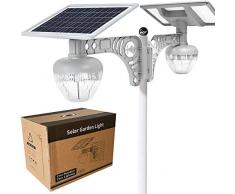 DCHOUSE 2 PACK Solaire Jardin/Lampadaire - Super Lumineux 3000 Lumens Extérieurs Paysage Solaire Solaire Lumières pour Villa Pelouse Patio Cour Tout-Temps/Résistant À Leau