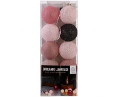 Promobo - Guirlande Boule Lumineuse 10 LED Rose Taupe Déco 1,75 M