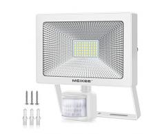 MEIKEE Projecteur 54W exterieur détecteur de mouvement 6500K, 5500LM Spot à LED Mural puissant éclairage Extérieur économique et durable, Etanche IP66 idéal pour terrasses, garages, façades, etc