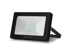 Projecteur LED extérieur 20W MEIKEE Eclairage exterieur led 6500K Lumière Blanche froide Diffusion à 120°, sans Prise spot exterieur 2200 LM IP66 (IRC >75) pour éclairer terrasse, garage et chemin