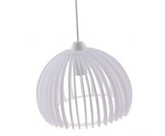 MagiDeal Lustre Salon Moderne,Demi-circulaire Abat-jour Plafonnier Décoration pour Chambre Salle de Lecture-E27 - Blanc
