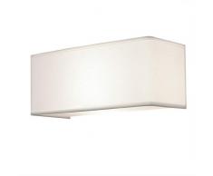 Boîtier élégant rectangulaire applique avec abat-jour en tissu blanc pour un éclairage doux et cotonneux incluses