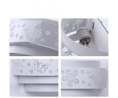 LINAATALES Applique murale, Motif fleurs et papillons, Convient pour chambre, couloir, salon