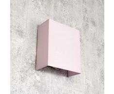 Applique murale en tissu avec abat-jour rose E27 rectangulaire moderne Loft Design ALICE