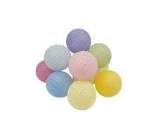 GUIRLANDE BOULE MULTICOLOR LED A PILE Guirlande lumineuse LED 10 Boule *Fonctionne avec 2 piles "AA" non incluses *Couleur blanc chaud *Vie 5000(H)