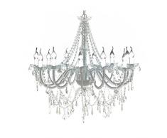 vidaXL Lustre Vénitien Baroque 12 Feux 1600 Cristaux Lampe Plafonnier Salon