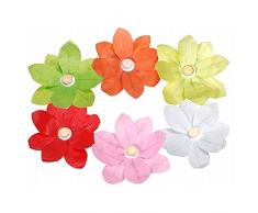 PartyDeco lampw-karton – Lot de 6 lanternes flottantes Lumineuses en Forme de Fleur