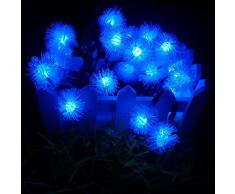 SUAVER 16.4ft/20 LED Guirlande Lumineuse Chuzzle Boule Lampe à énergie solaire lumineux de Noël extérieur étanche pour jardin décoration maison mariage fête de Noël