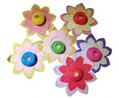 GW Handel UG Lot de 10 lanternes flottantes multicolores Motif fleur de lotus