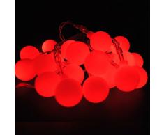 Lightsgo® Alimenté par batterie Boule de Berry Intérieur Guirlande lumineuse LED 20leds 2 m 20LED 2M Red