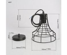E27 Metal Industriel Suspensions Cage Vintage Sunspensions Luminairre Antique Pendentif éclairage Retro Antique Suspensions Luminaire Cage Noire Matt Plafonnier Cage