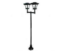 GardenKraft 19510 Benross Lampadaire à Double tête décoratif Solaire 1,8 m