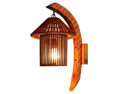 Pumpink Asie du sud-est Rétro Bambou Applique Murale Applique Créative Patio Mur Lampe Turquie Vintage Antique Lanterne Murale Ajourée Pour Café Hall Dentrée Chambre Allée Lit Et Petit Déjeuner