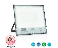 100W Projecteur LED Anti-éblouissant IP66 Spot LED Extérieur 6500K 8400lm Projecteur LED Extérieur étanche Lumière du Jour Blanc 500W Equivalent halogène, lumières de sécurité, Lumières dinondation