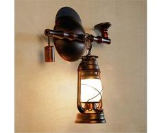 Appliques/Rondelles Applique murale Lanterne ancienne Applique murale au kérosène Applique murale rétro de style américain Applique murale en fer forgé Applique murale en verre blanc lait