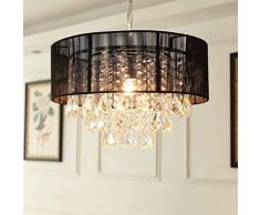 Saint Mossi Modern K9 Crystal Raindrop Lustre Éclairage Plafonnier LED Plafonnier, avec Télécommande et Dimmable Bulb