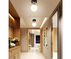 DAXGD LED Lampe de plafond, Lampe de boule en verre, Plafonnier pour Chambre à coucher, Couloir, Salon, etc