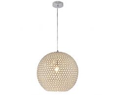 [lux.pro] luminaire suspendu plafonnier - crystal - (1 x socle E14) (sphère Ø 40 cm) plafonnier raccord de luminaire suspendu lampe de chambre lampe de salle de séjour