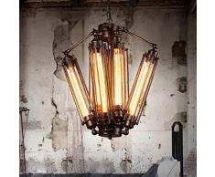 AXWT Rétro Lustre Lustre Industriel Lustre en métal T30 cru Lustre Ancien Lustre Steampunk Fini Rouille Lampe de Plafond Salon Lustre Salle à Manger Lustre,Copper