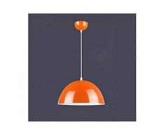 SCH Personnalité créative restaurant bureau barber hôtel couleur couvercle lustre demi-circulaire abat-jour coquille (Color : Orange)