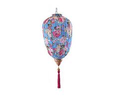 Panda Legends Abat-Jour décoratif Suspendu de Lanterne Chinoise Traditionnelle de Tissu Peint à la Maison de Jardin 14, Pivoine Bleue