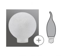Ampoule mini globe en granité clair