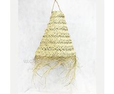 Plafonnier marocain en paille tressée sfilettato