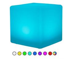 Bonetti Cube lumineux solaire à LED IP67 / RVB 8 couleurs changeantes Lampe décorative de jardin Env. 30 x 30 cm