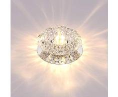 Spots muraux Spot Plafonnier spots de plafond Downlight Crystal Bedroom Living Room Ceiling Light Recessed Spotligh Led 3W Ceiling Light Fixture Lighting Chandelier Spot Ceiling +Light-03