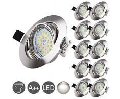 Wowatt 10 X Spot LED Encastrable blanc froid 6w Equivaut 50W Ampoule Halogène led Spot gu10 encastrable 600lm 220V Spot Encastré LED 40° Orientable 120° angle de faisceau d’Éclairage Non Dimmable