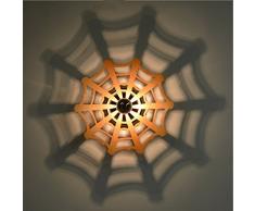 Creative Lampe Murale Abat-Jour Bois lumière de Mur Circulaire Spiderman Luminaire Intérieur Éclairage Spider Décoration/Escalier Hall dentrée Loft Chambre Salon Salle à Murer Murs/E 27 / Ø38cm